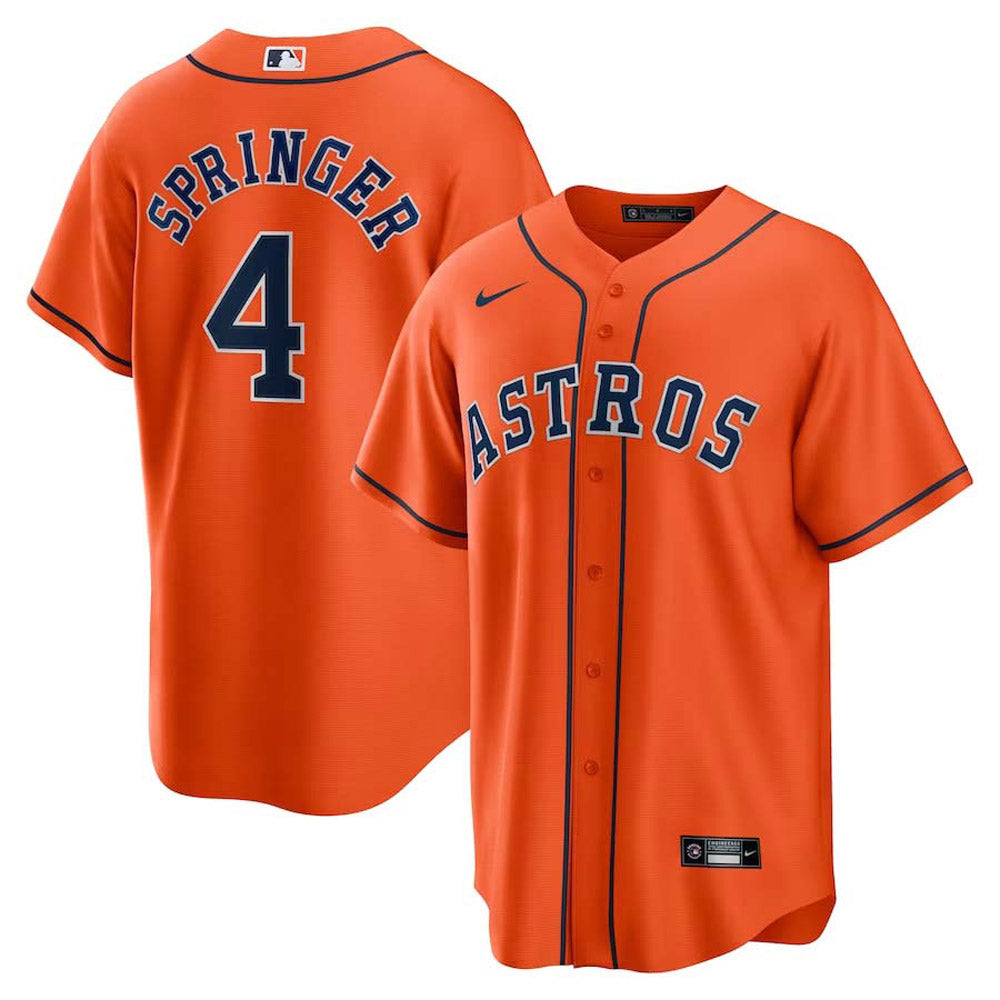 Men's Houston Astros George Springer Replica Alternate Jersey - Orange