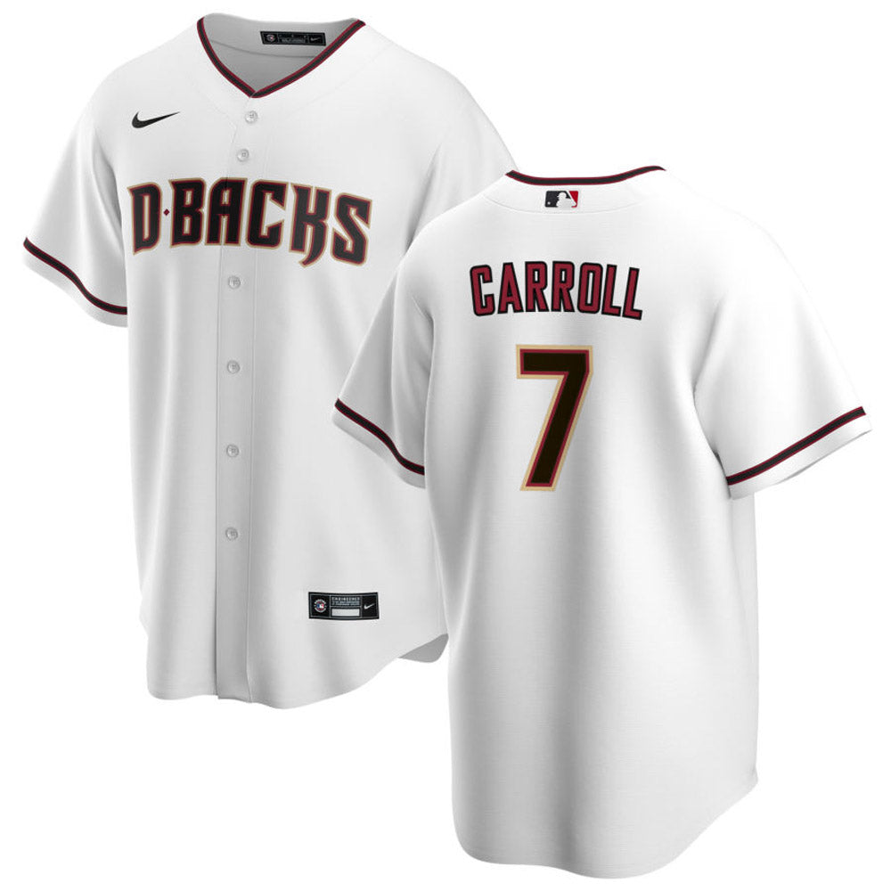 Men's Arizona Diamondbacks Corbin Carroll Cool Base Replica Home Jersey - White